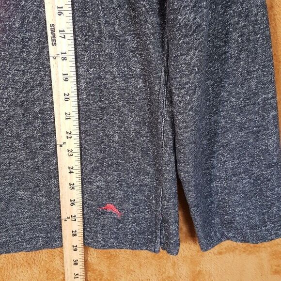 TOMMY BAHAMA Mens Sweater XL Gray Pullover Colorblock Embroidered Logo Soft Knit - Picture 7 of 8